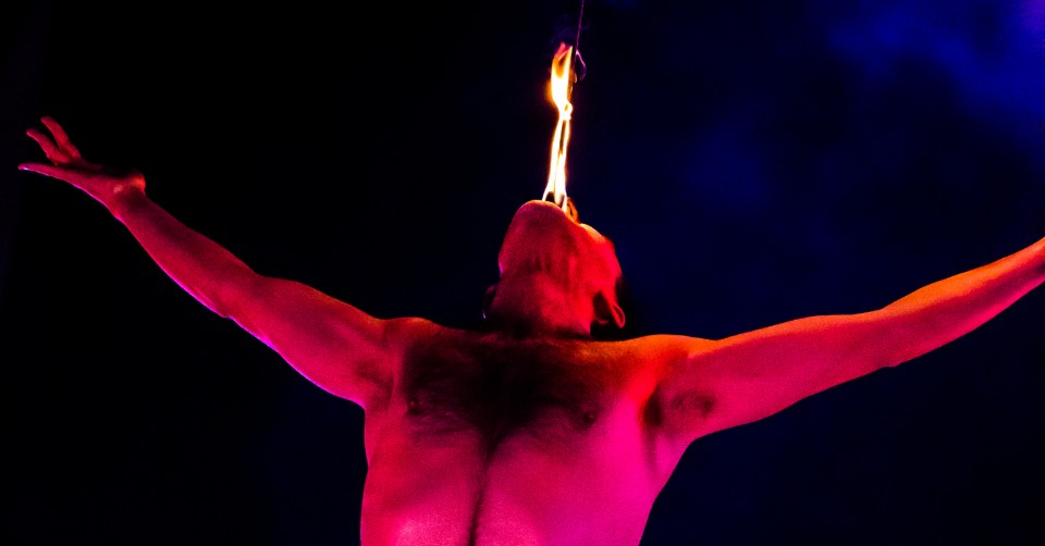 Roman Ackley - Fire Breathing - Image by Feather Photography - The Clothesline