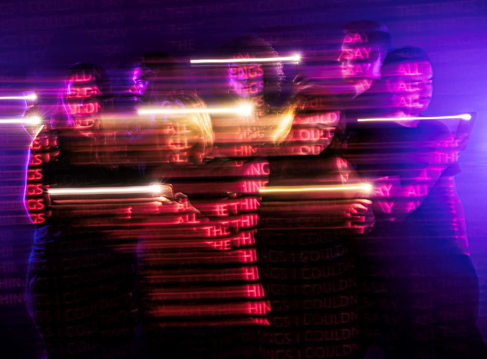 blurred figures