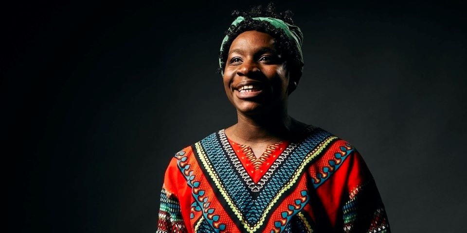 black woman smiling