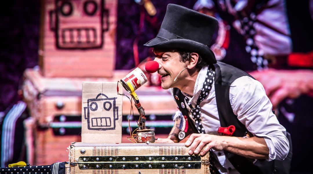 magician with red nose