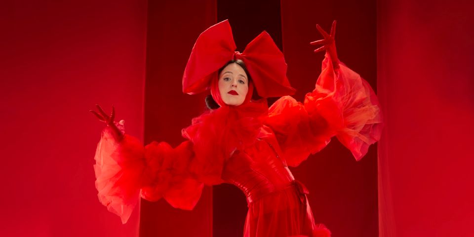 woman in red