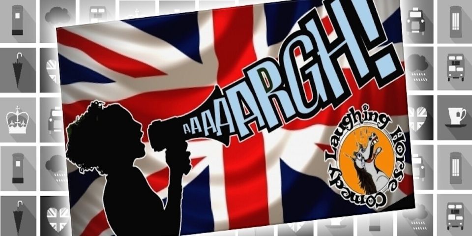megaphone and British flag