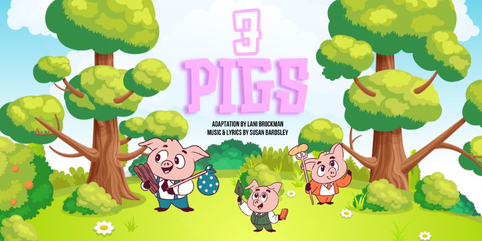 3 pigs with title