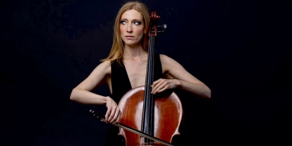 woman playing cello