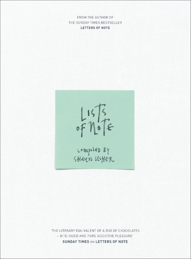 Lists Of Note - Shaun Usher - Allen and Unwin - The Clothesline