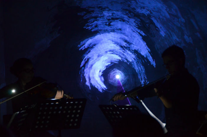 Zephyr Quartet Between Light Blue Swirl - Image by Heath Britton - The Clothesline